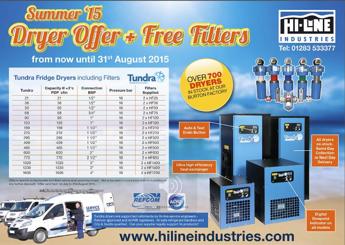 Hi-line - Tundra refrigerant air dryers promotion